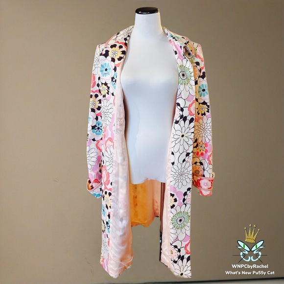 Isabel & Nina Floral Cotton Coat, Size 14 - Picture 6 of 12